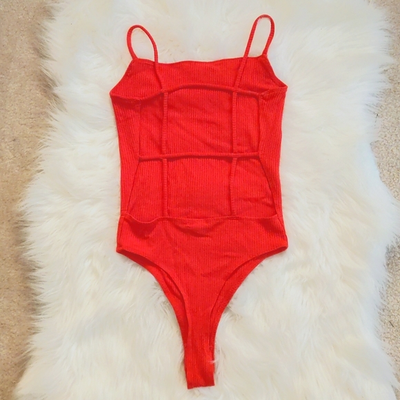 Garage red strappy back top - Picture 1 of 6